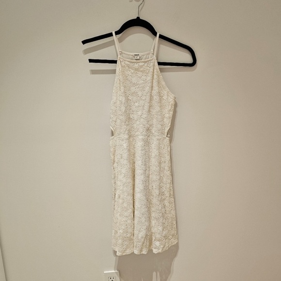 Garage Lace Side Cut Out Mini Dress S Off White - Picture 6 of 7
